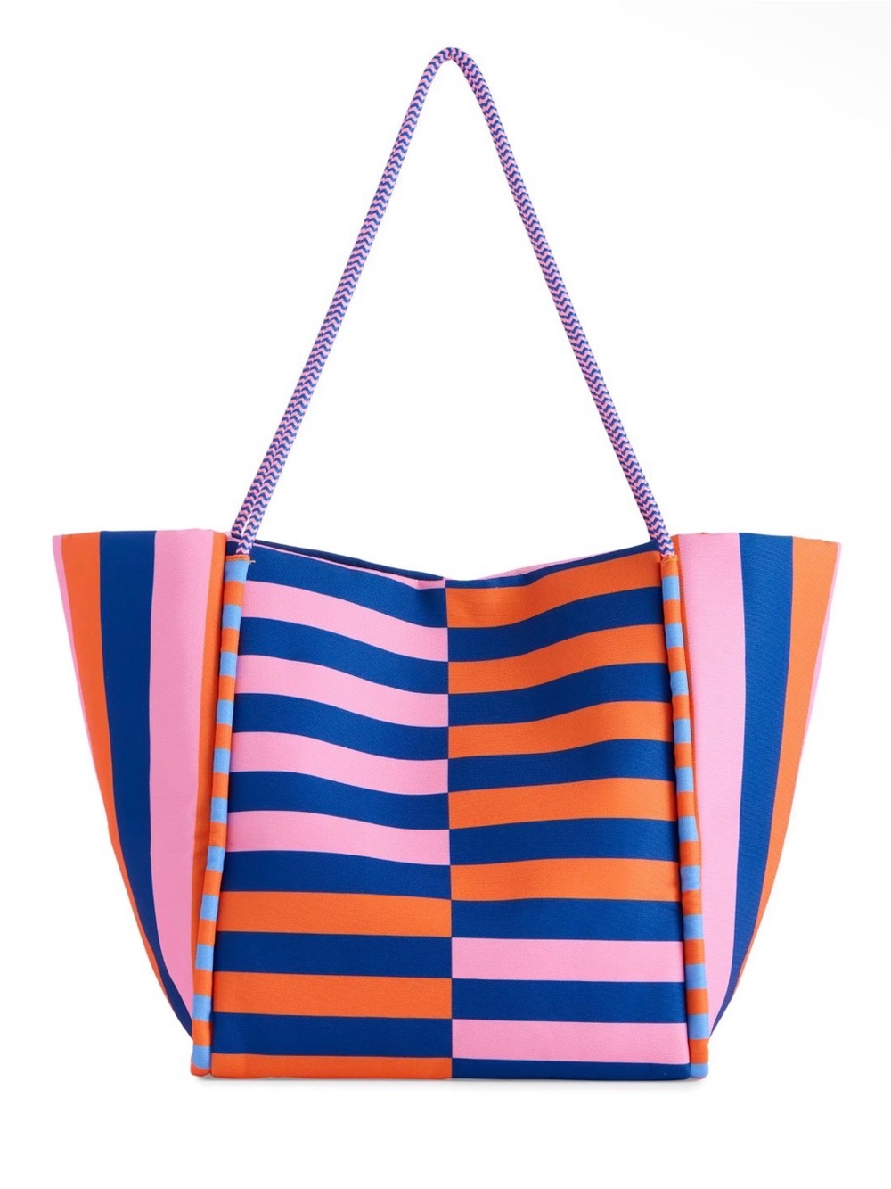 Shiraleah Striped Tote in Pink, Blue & Orange